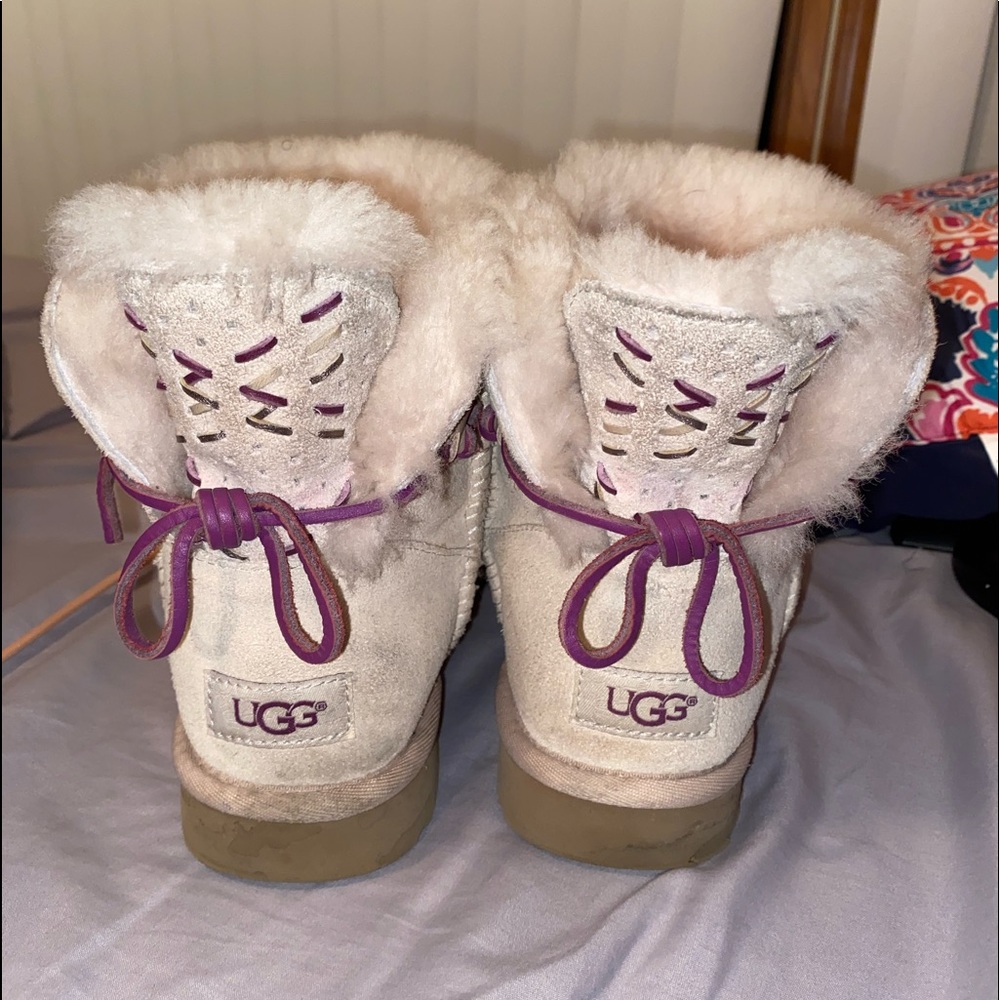 short UGG purple bow